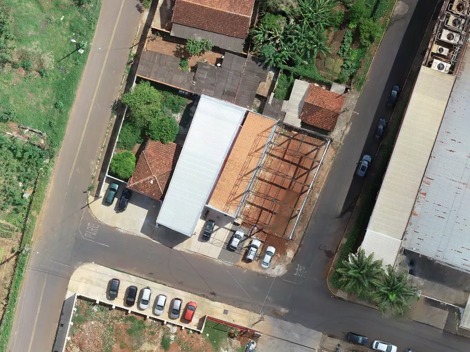 Ortomosaico: imagem aérea montada a partir de fotos de drone de um quarteirão